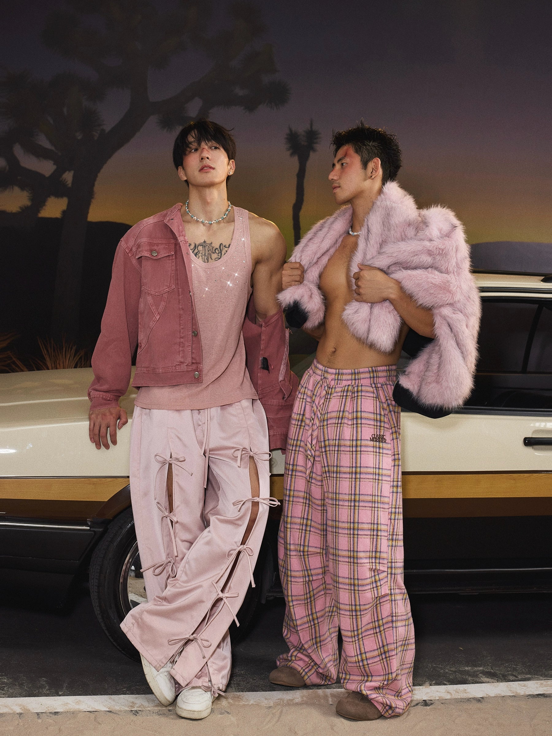 Vintage Rose Denim Trucker Jacket