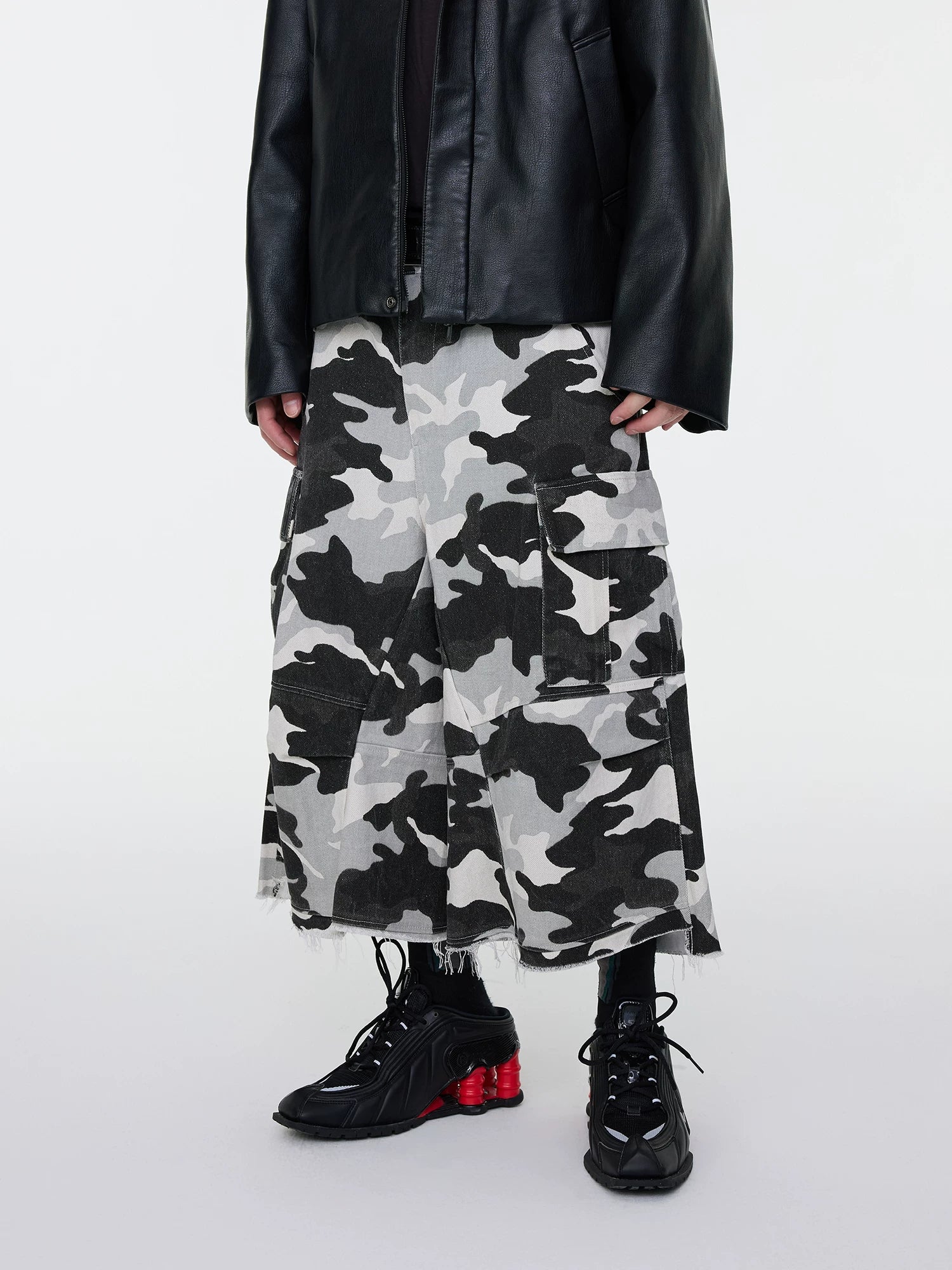 Mono Camo Trench Cargo Shorts