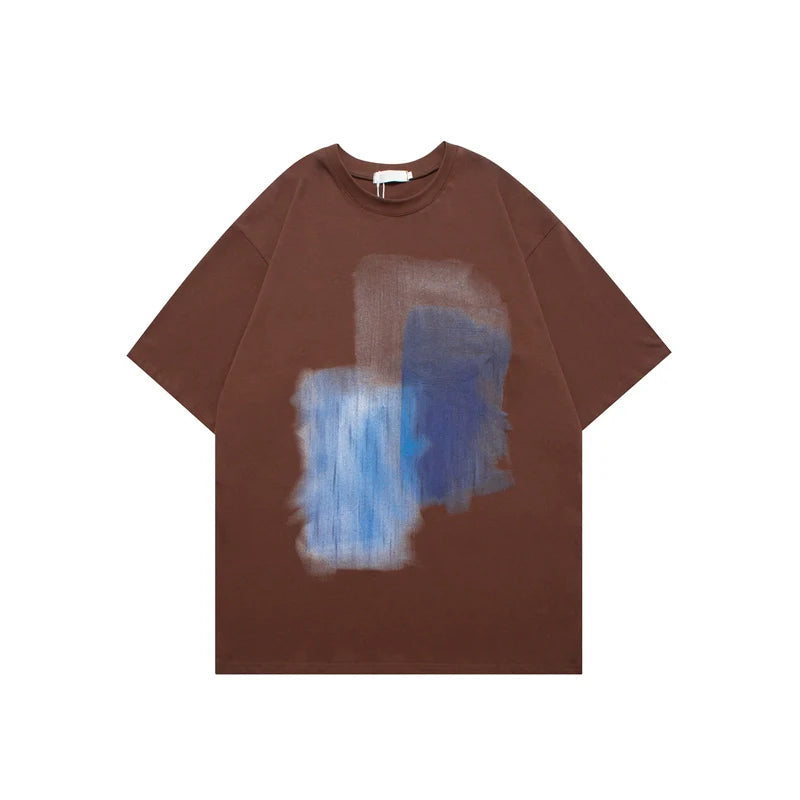 Abstract Watercolor-Style Oversized T-Shirt