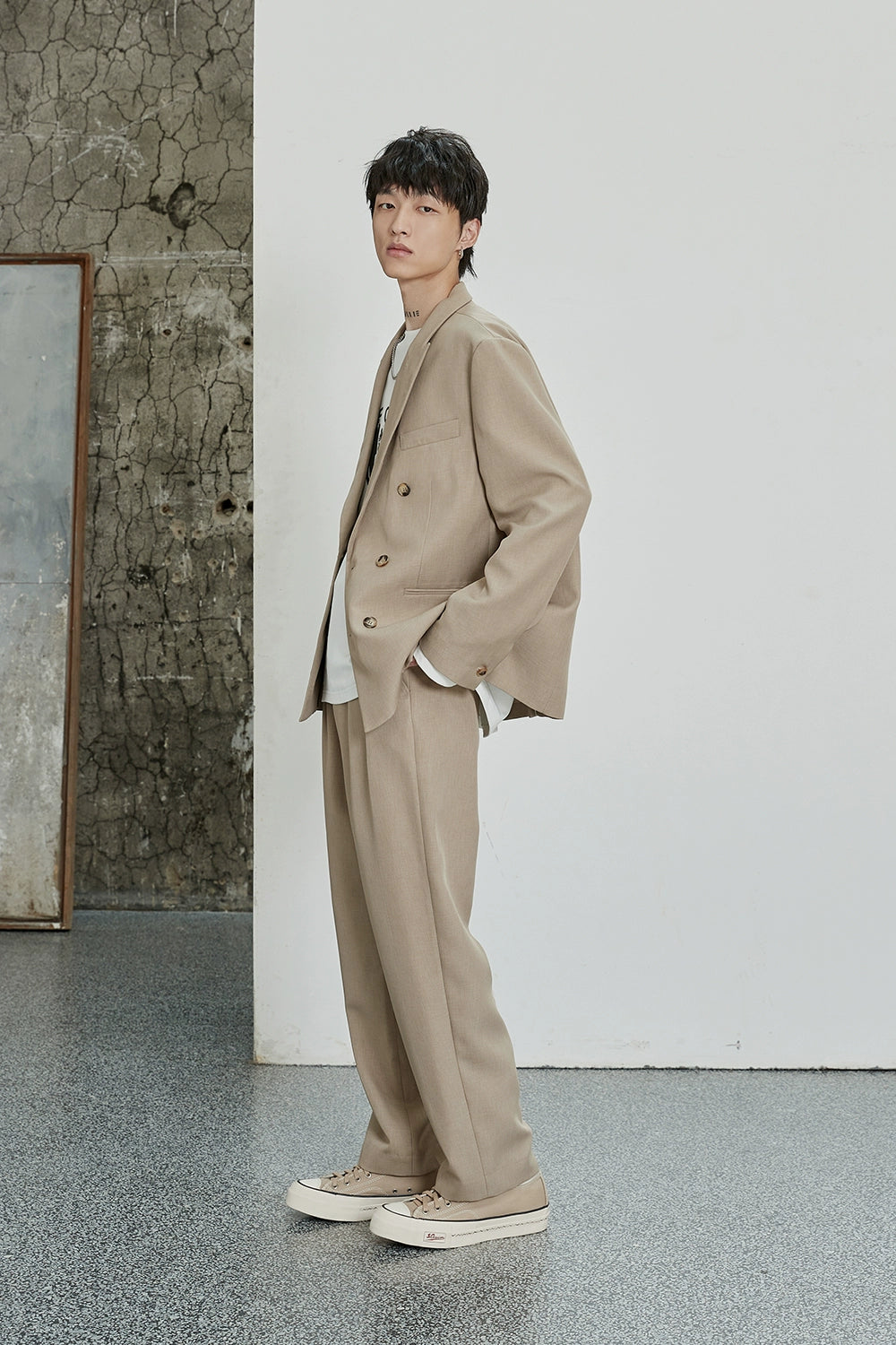 Classic Double-Pleated Dress Pants