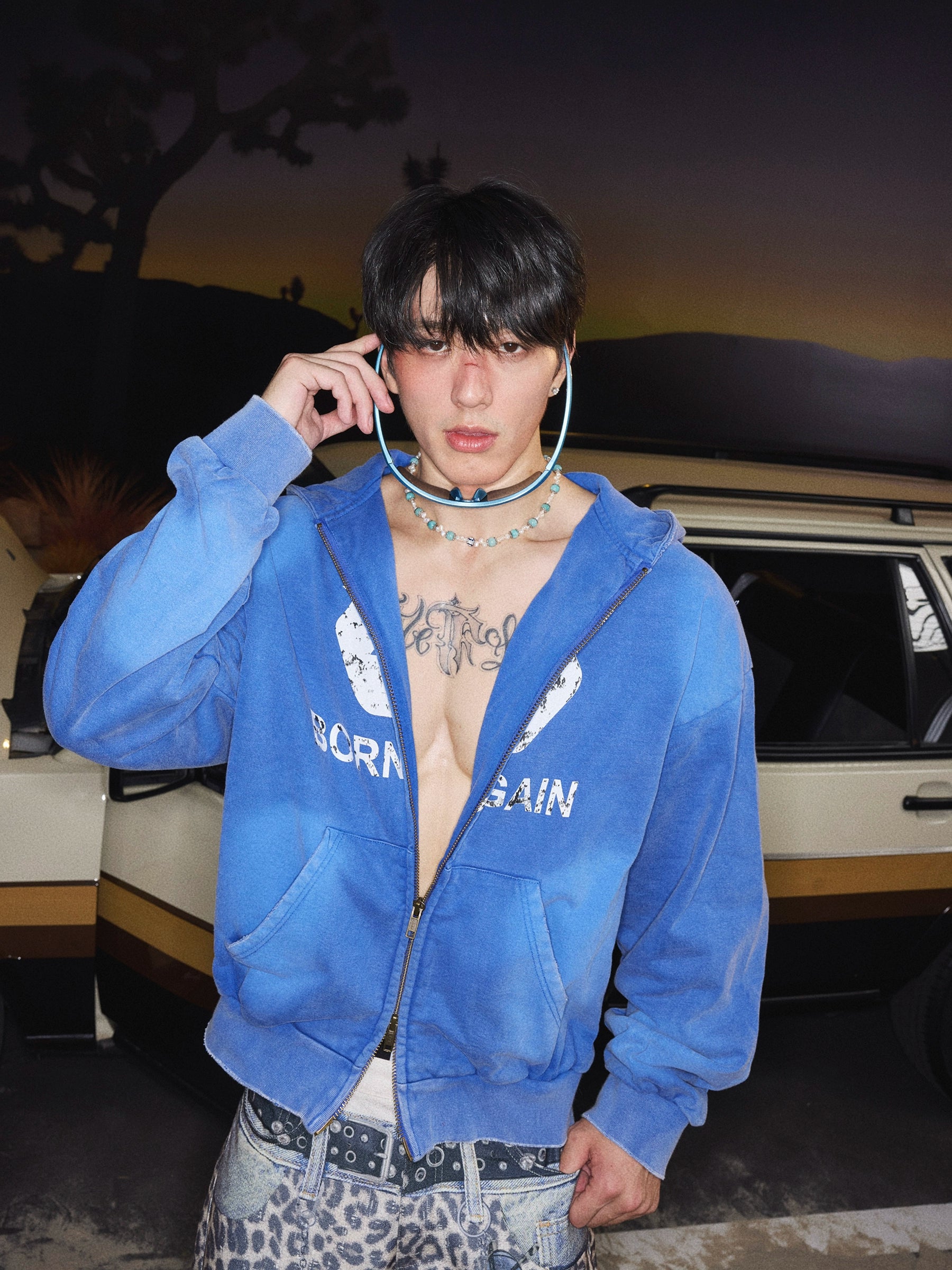 Vintage Born Again Zip Hoodie