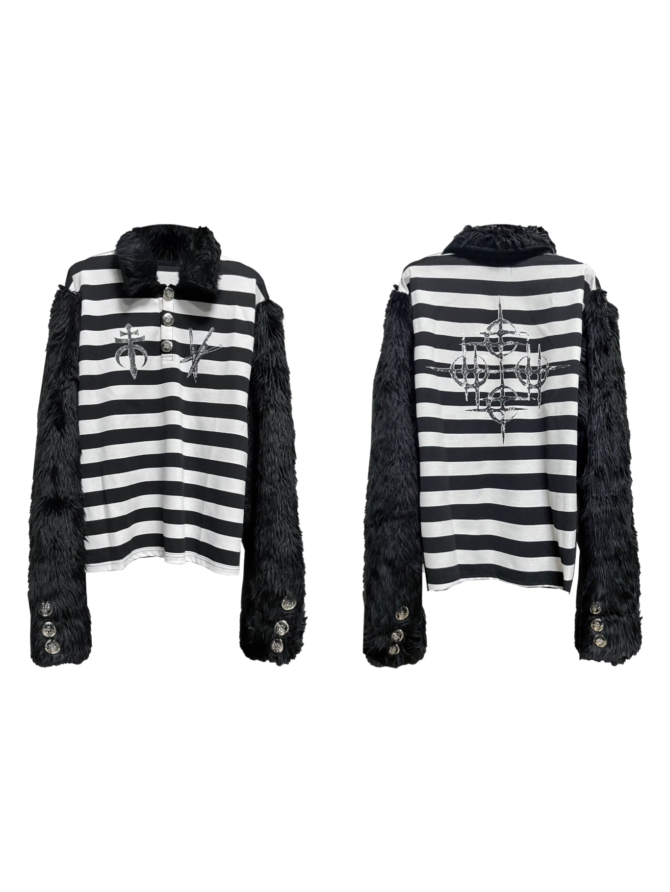 Faux Fur Sigil Stripe Longsleeve