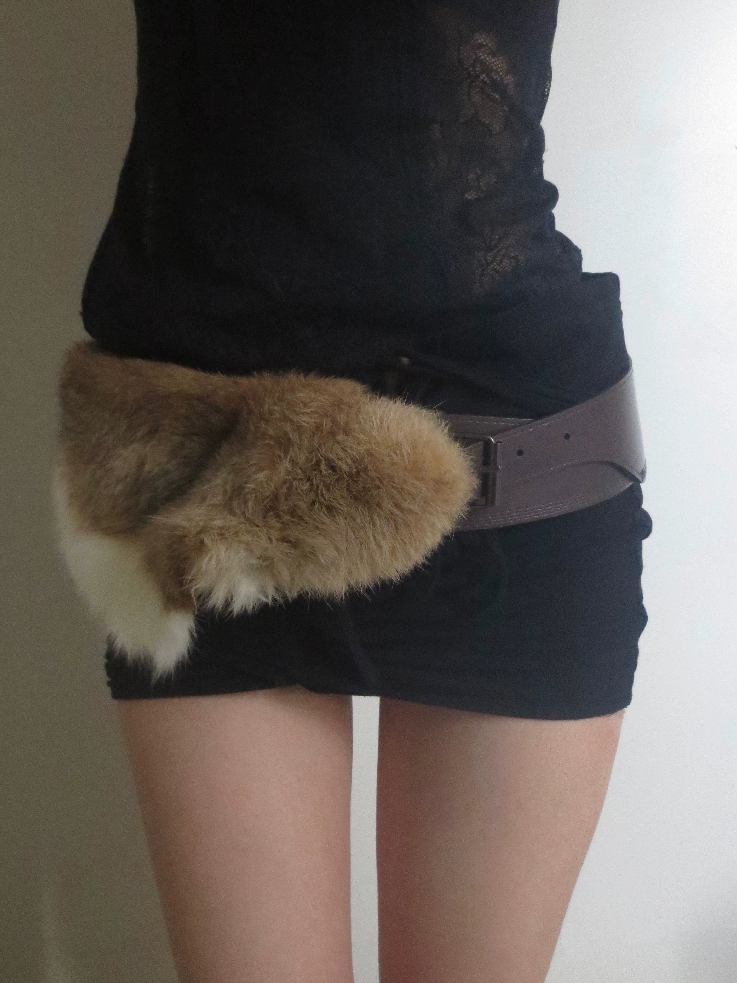 Faux Fur Belted Waist Belt
