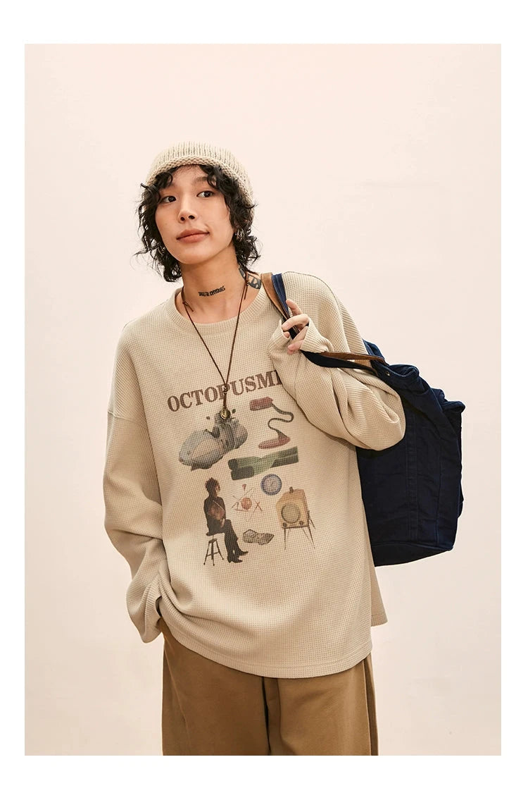 octopusme Oversized Graphic Sweatershirt