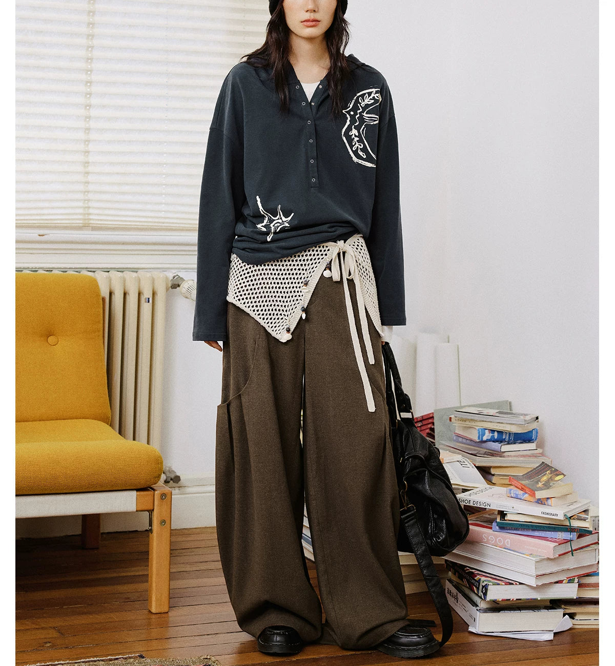 Graphic Embroidered Oversized Polo Shirt
