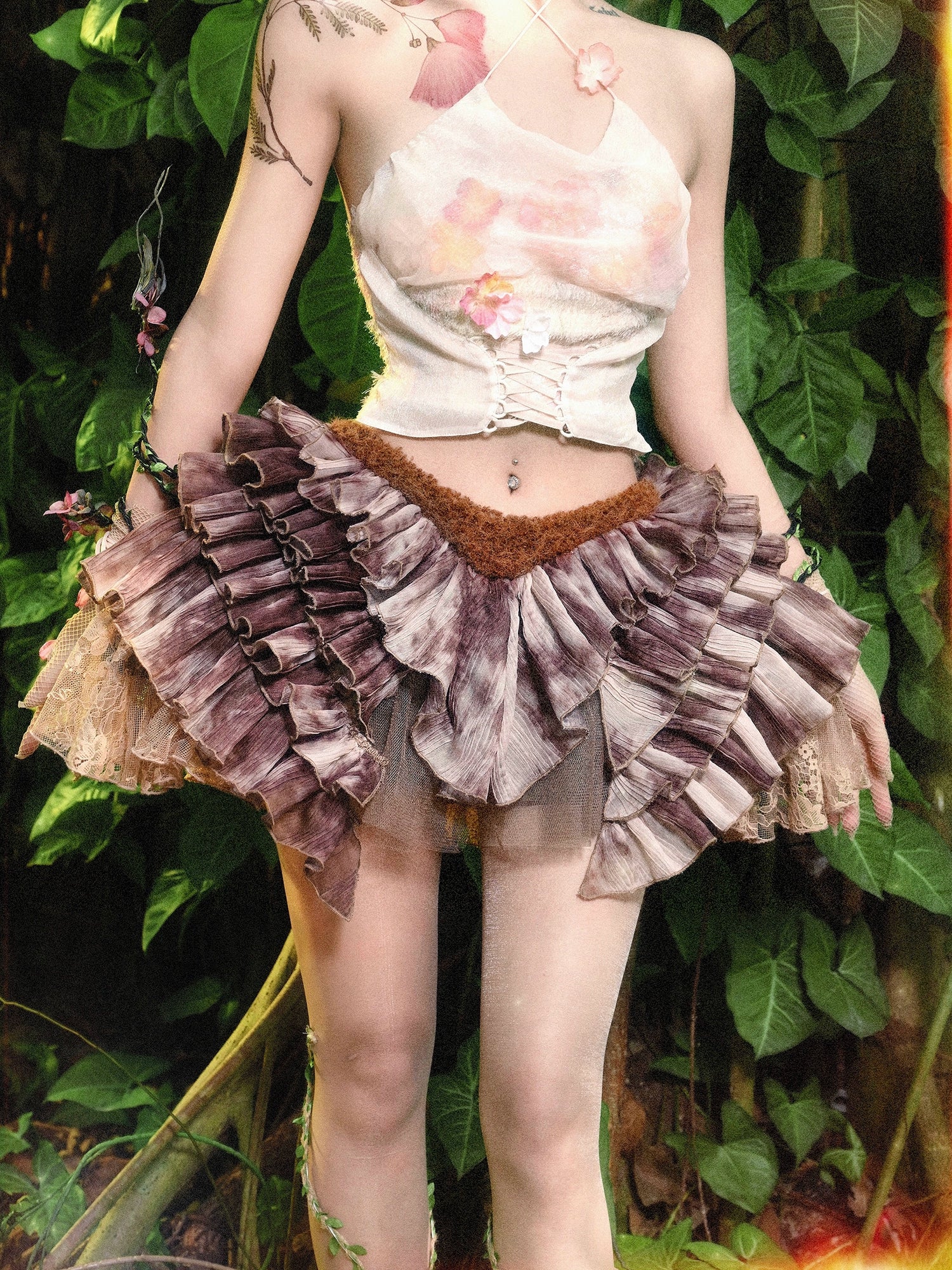 Pleated Midi Skirt with Inner Shorts