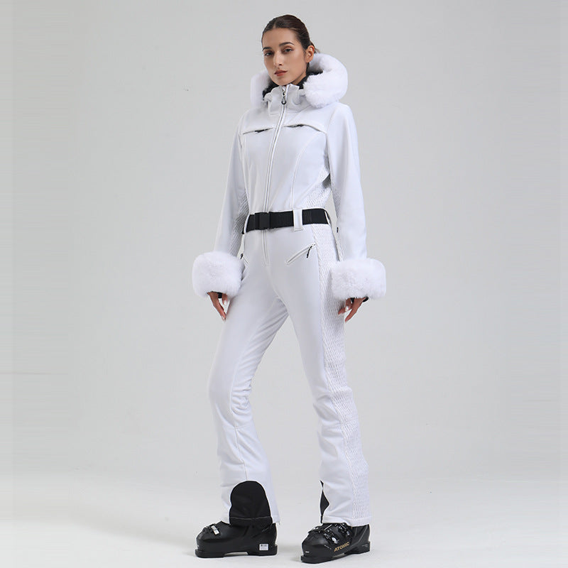 Alpine Luxe Fur-Trim Ski Suit