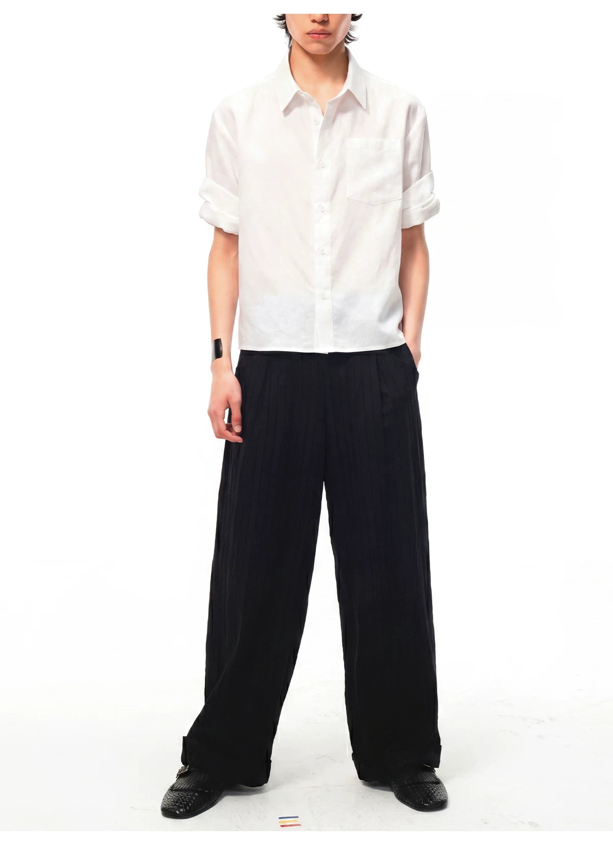 Linen Relaxed Button-Up Shirt