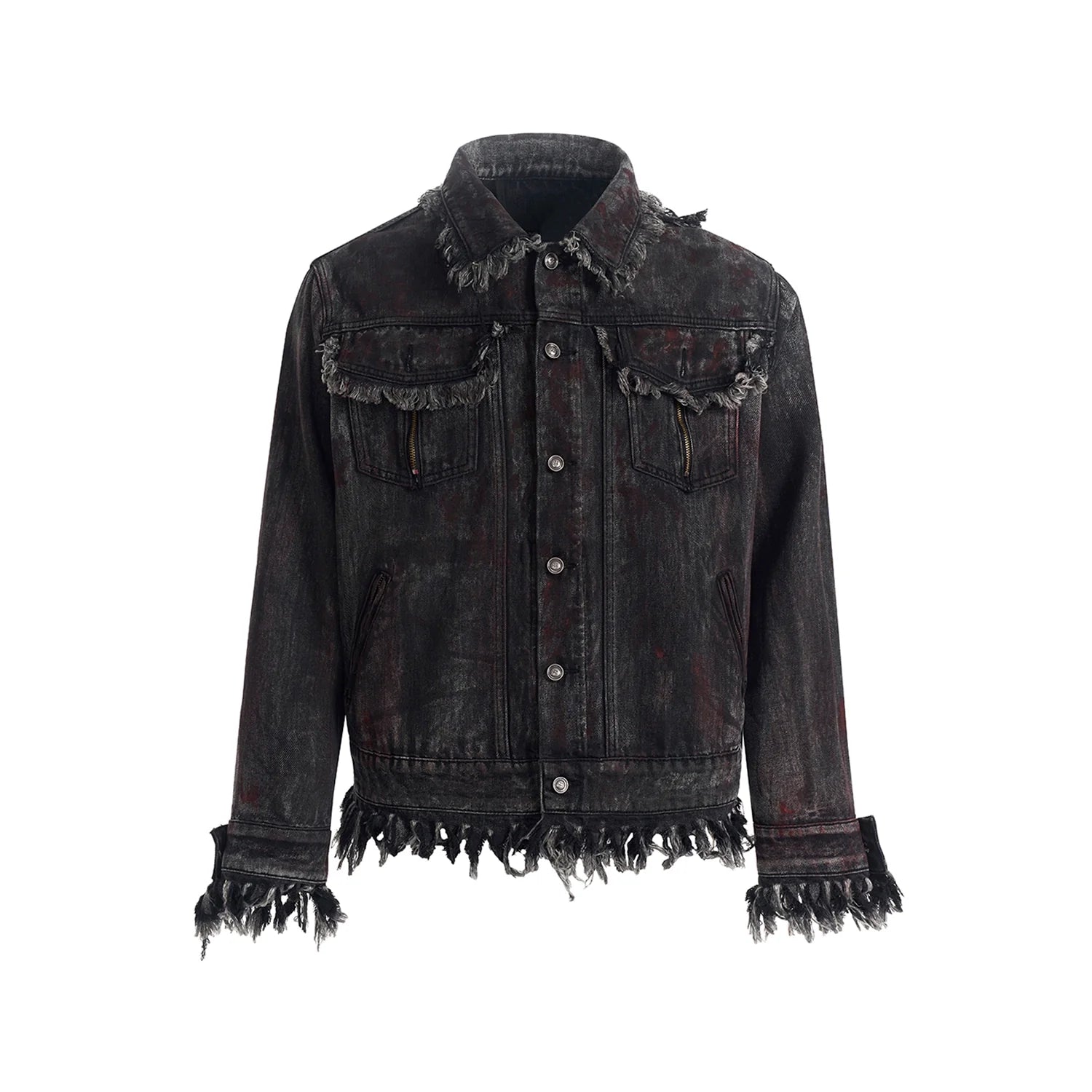 Distressed Frayed Denim and Pants Setup