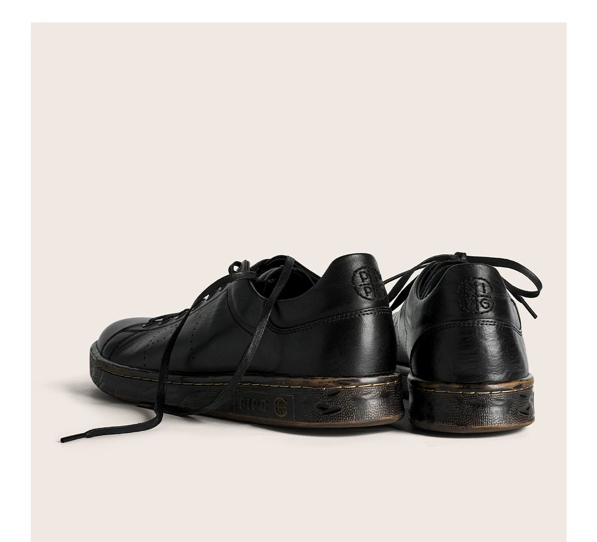 Minimalist Black Casual Derby Sneakers