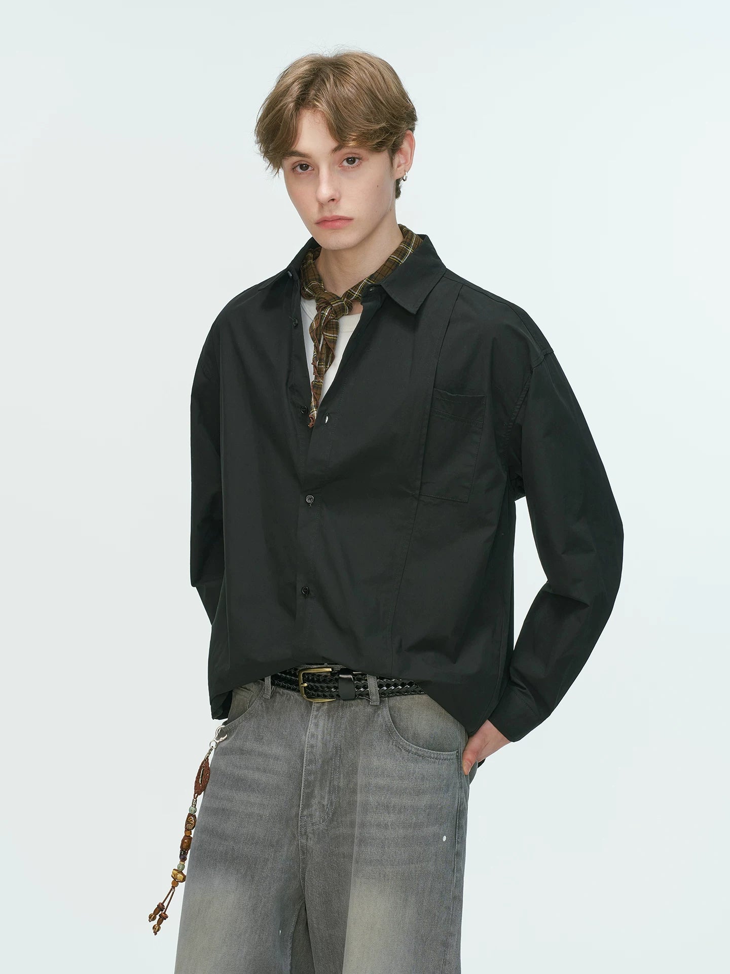 MonoFrame Relaxed Poplin Shirt