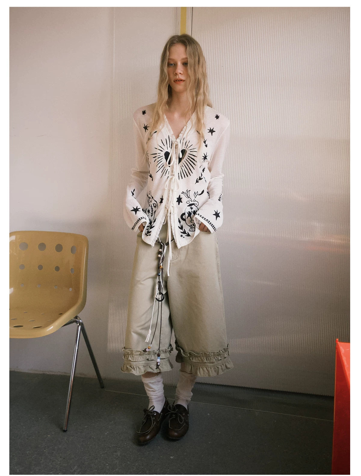 Celestial Familiar Spellbound Tie‑Front Cardigan