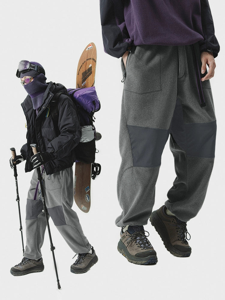 Panelled Fleece Utility Track Pants