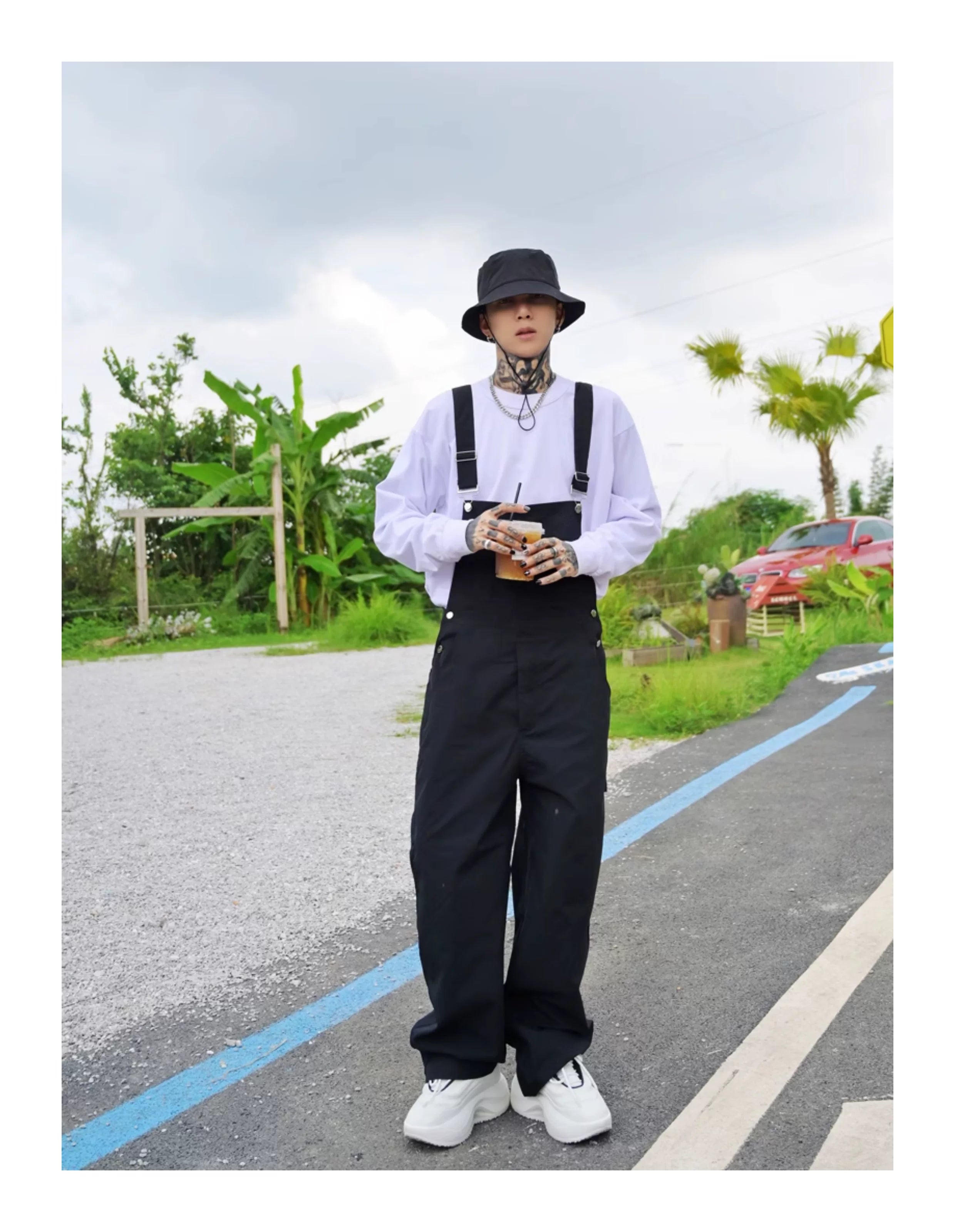 Skyline Workwear Wide‑Leg Overalls