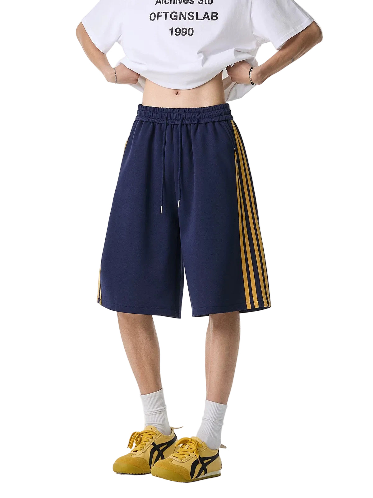 Varsity Lane Triple-Stripe Sweat Shorts