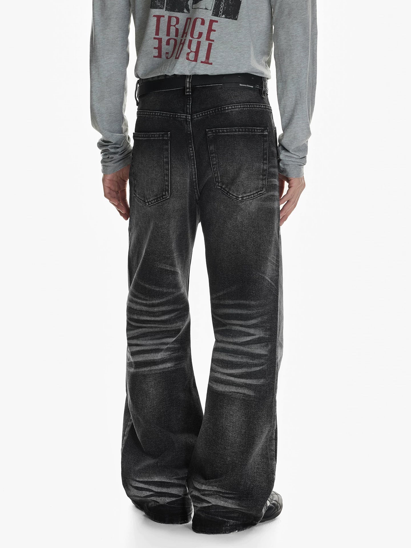 Midnight Crest Faded Flare Jeans