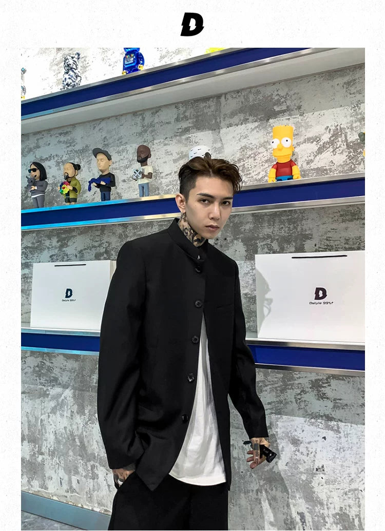 Concrete Gallery Minimalist Jacket and Ankle‑Cut Pants Setup