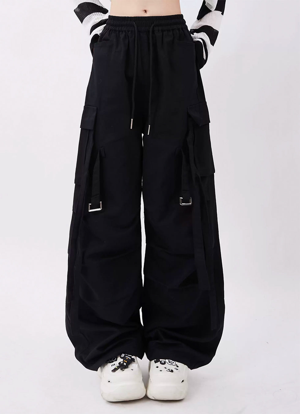 Big Pocket Design Wide Pants - chiclara