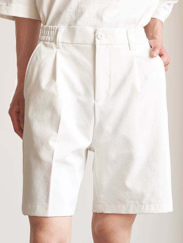 Minimal Tailored Pleated Shorts