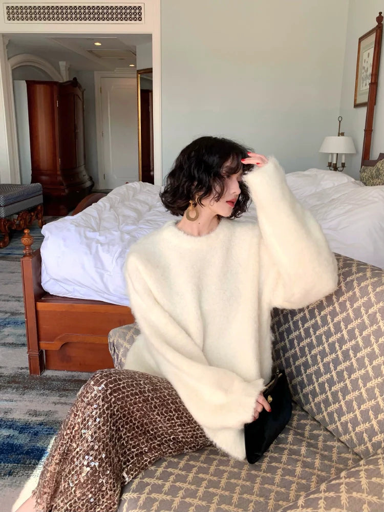 Snow Fluffy Oversized Knit Sweater
