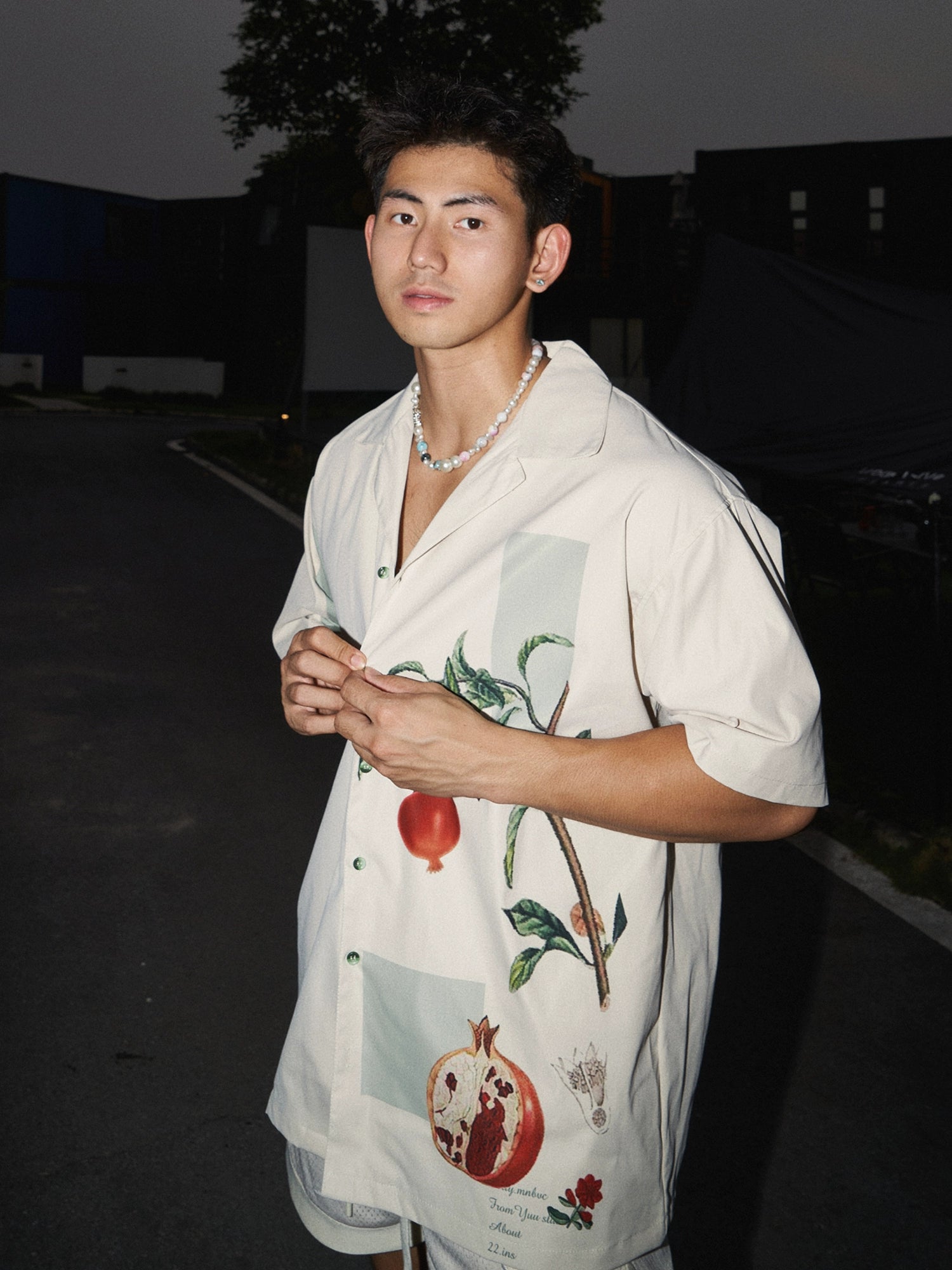 Botanical Print Summer Shirt