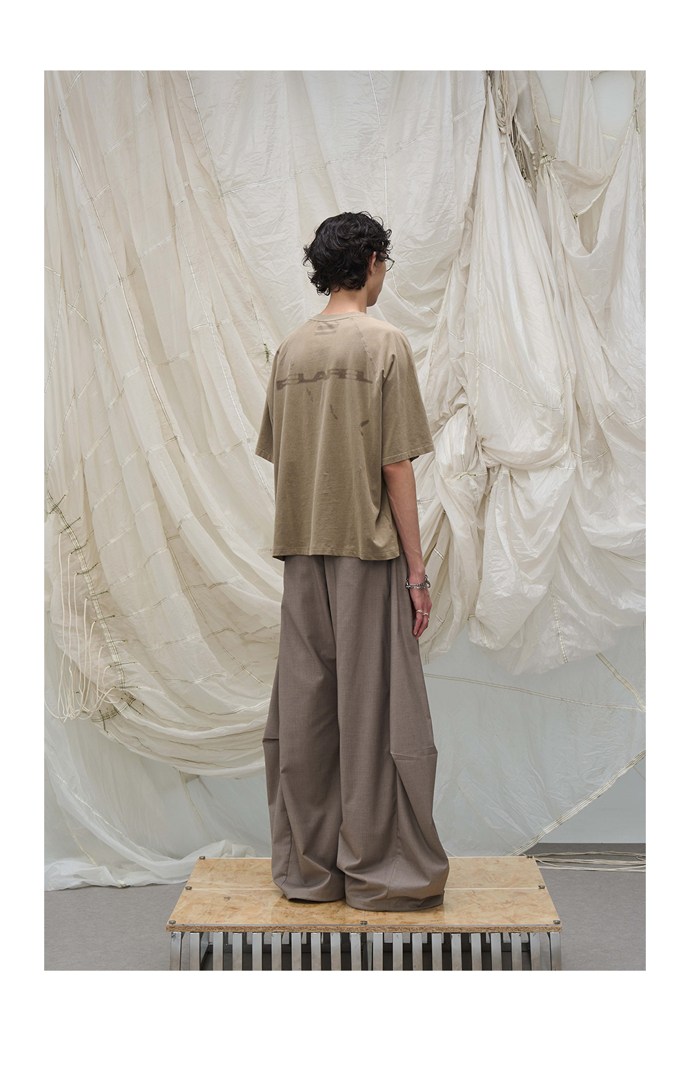 Architectural Pleated Leg Trousers
