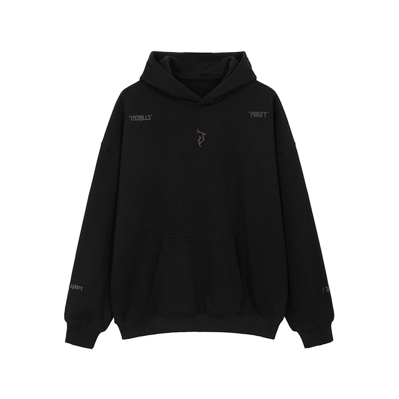 Hoodie with Basic Logo Print - chiclara