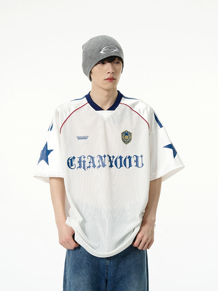 Oversized Mesh Soccer Jersey