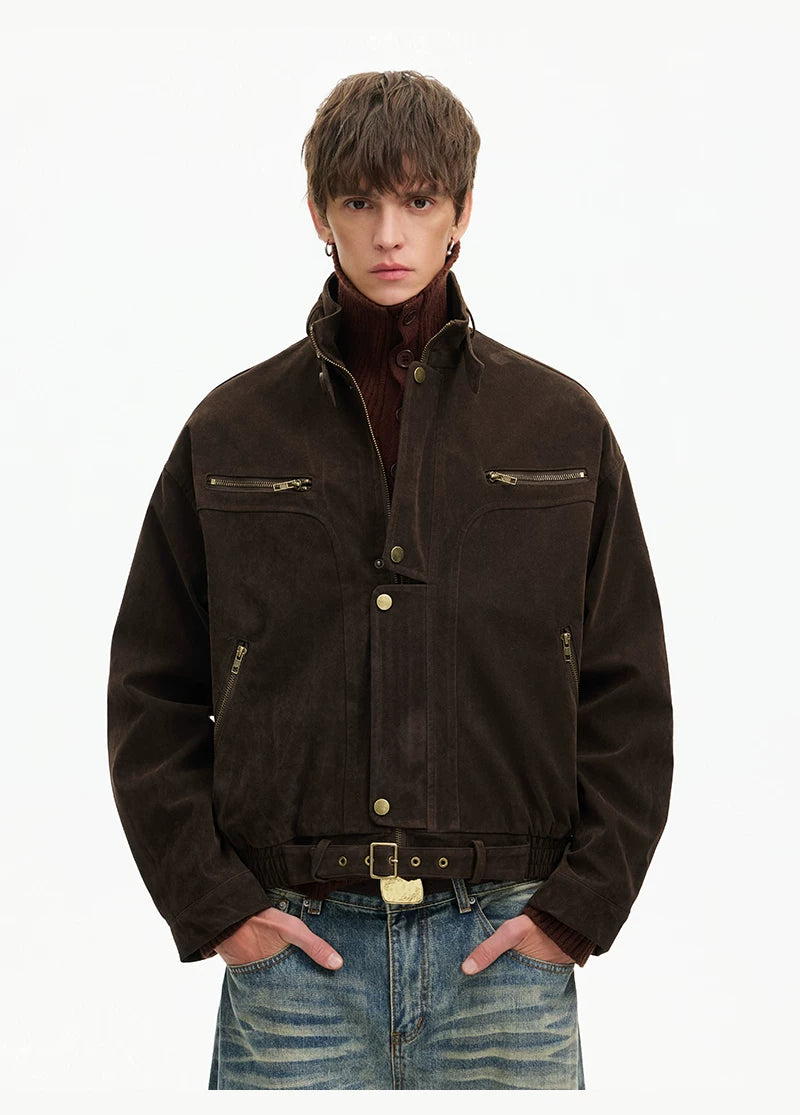 Midnight Garrison Velvet Utility Jacket