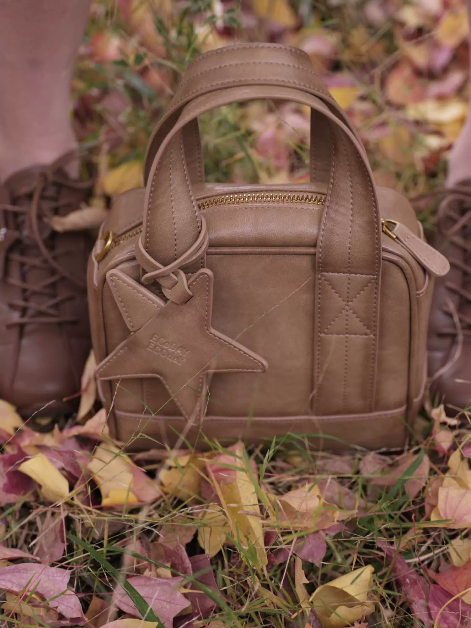 Star-Embossed Mini Boston Crossbody Bag - view 2