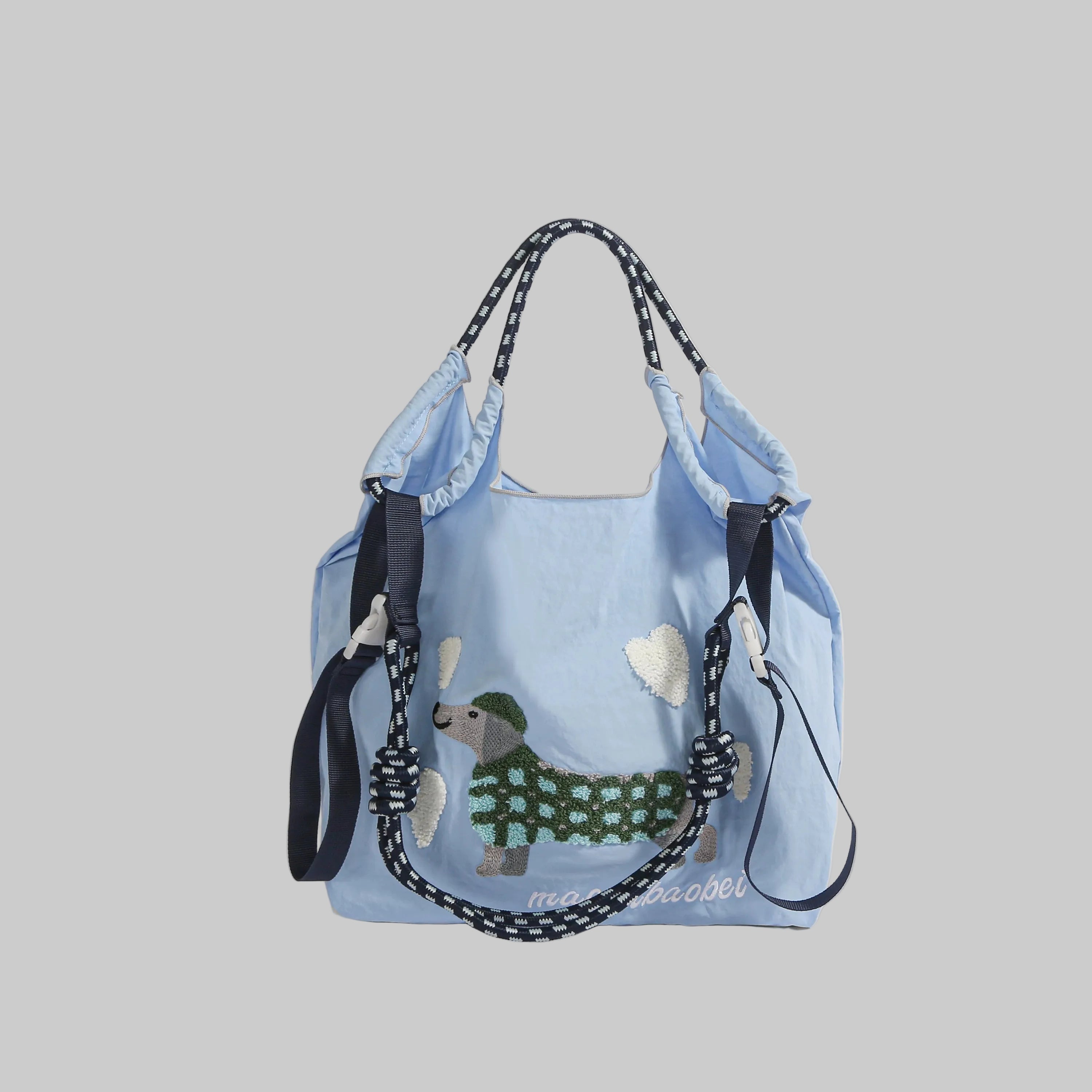 Cloudy Dachshund Sling Tote