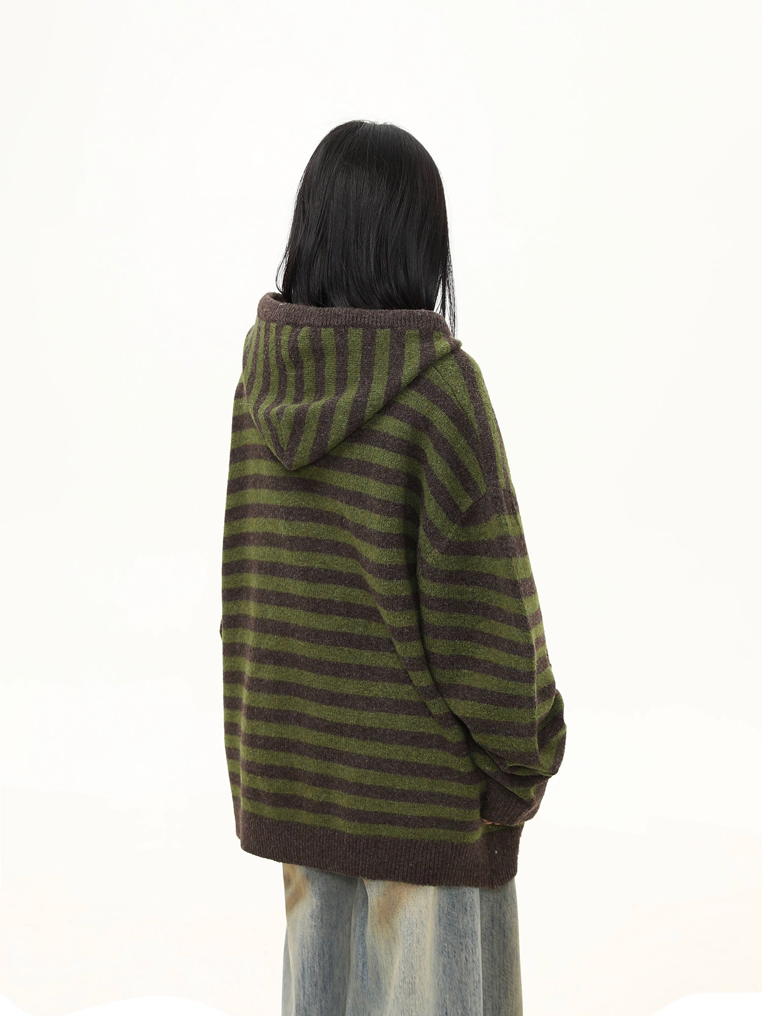 Moss Groove Toggle Knit Hoodie