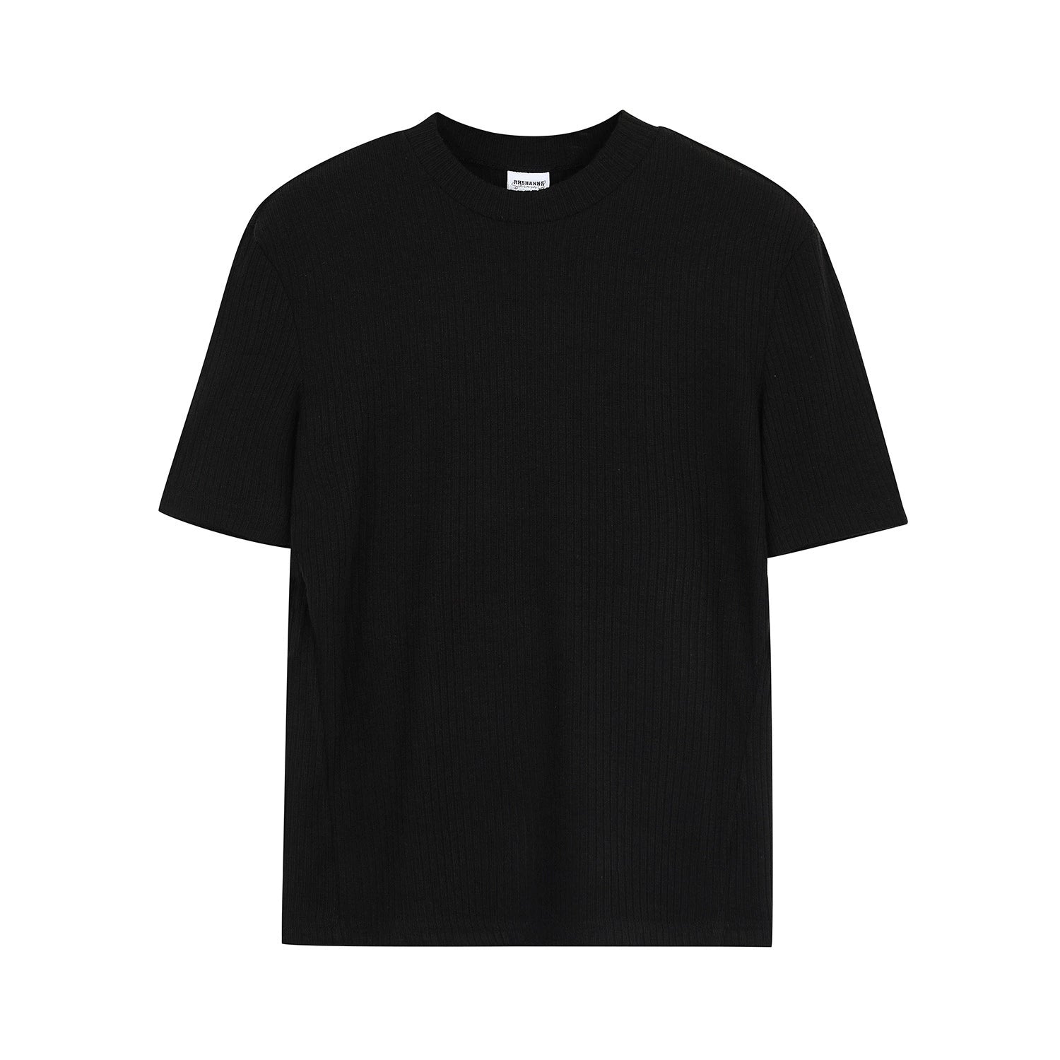 Slate Rib Knit Mock Tee