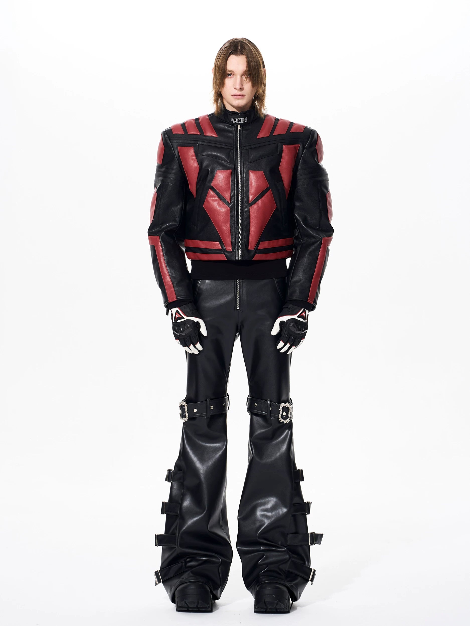 Crimson Vanguard Panelled Moto Jacket