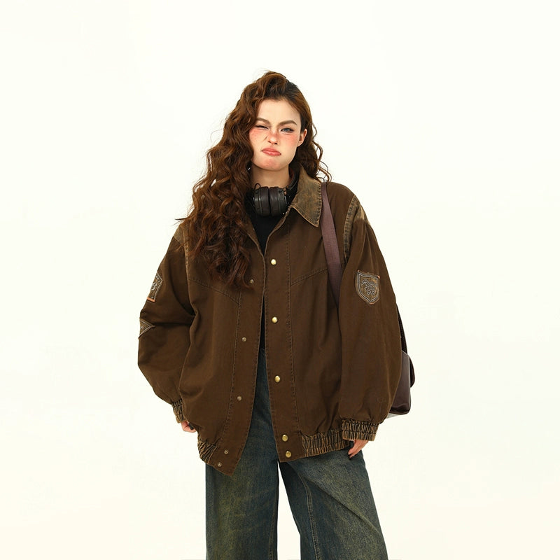 Vintage Brown Varsity Jacket