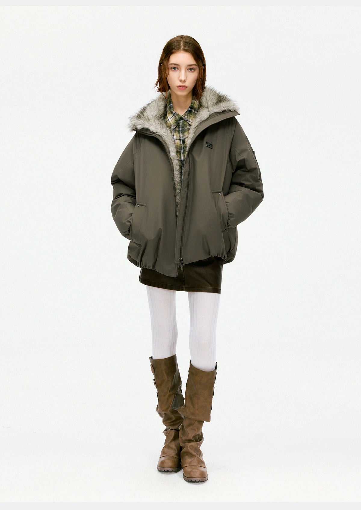 Arctic Haven Faux Fur Collar Jacket