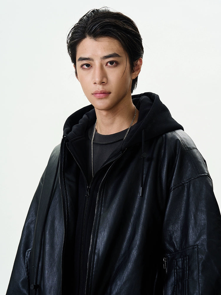 Urban Rebel Oversized Leather Bomber