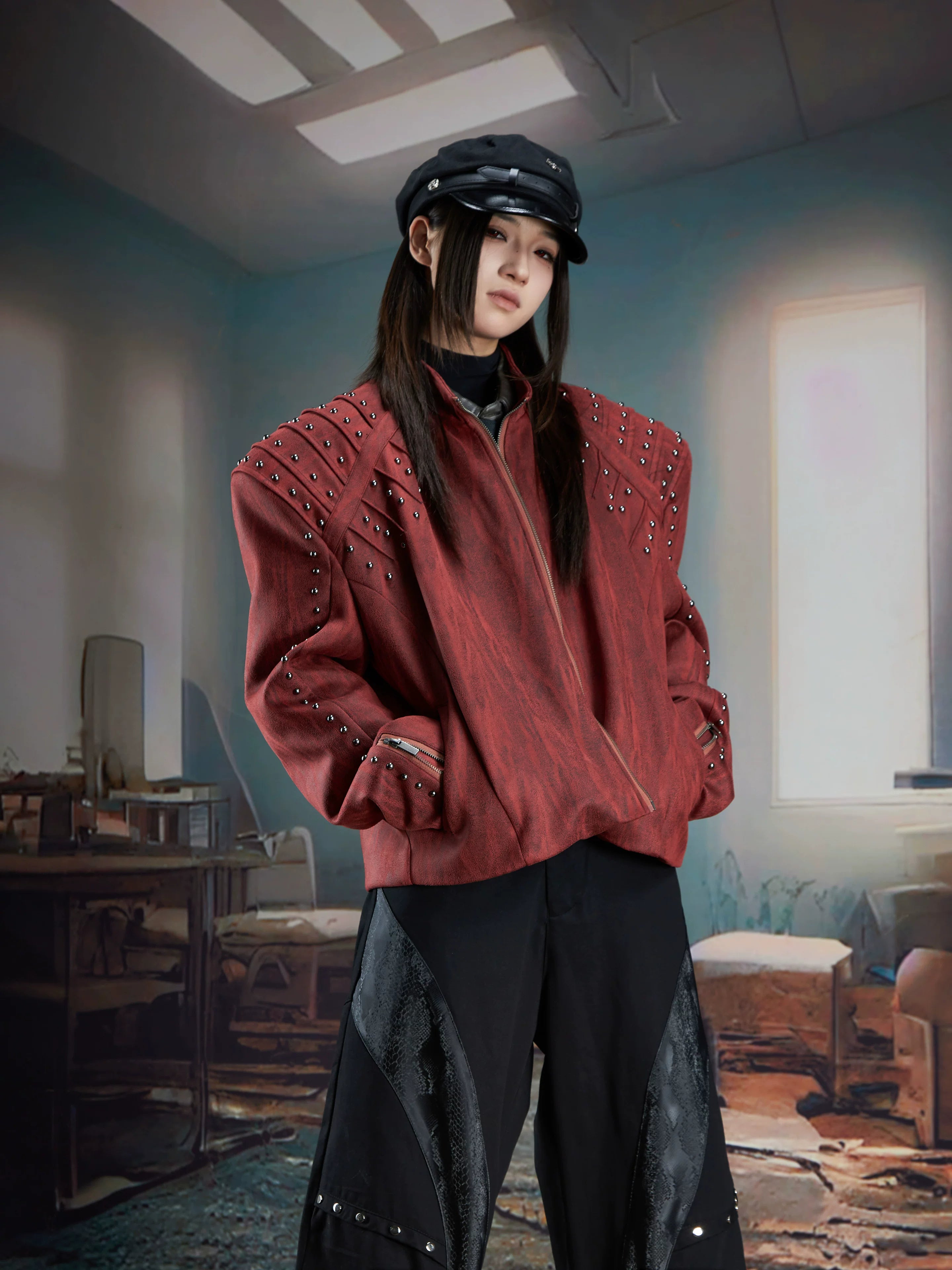Rampart Studded Moto Jacket