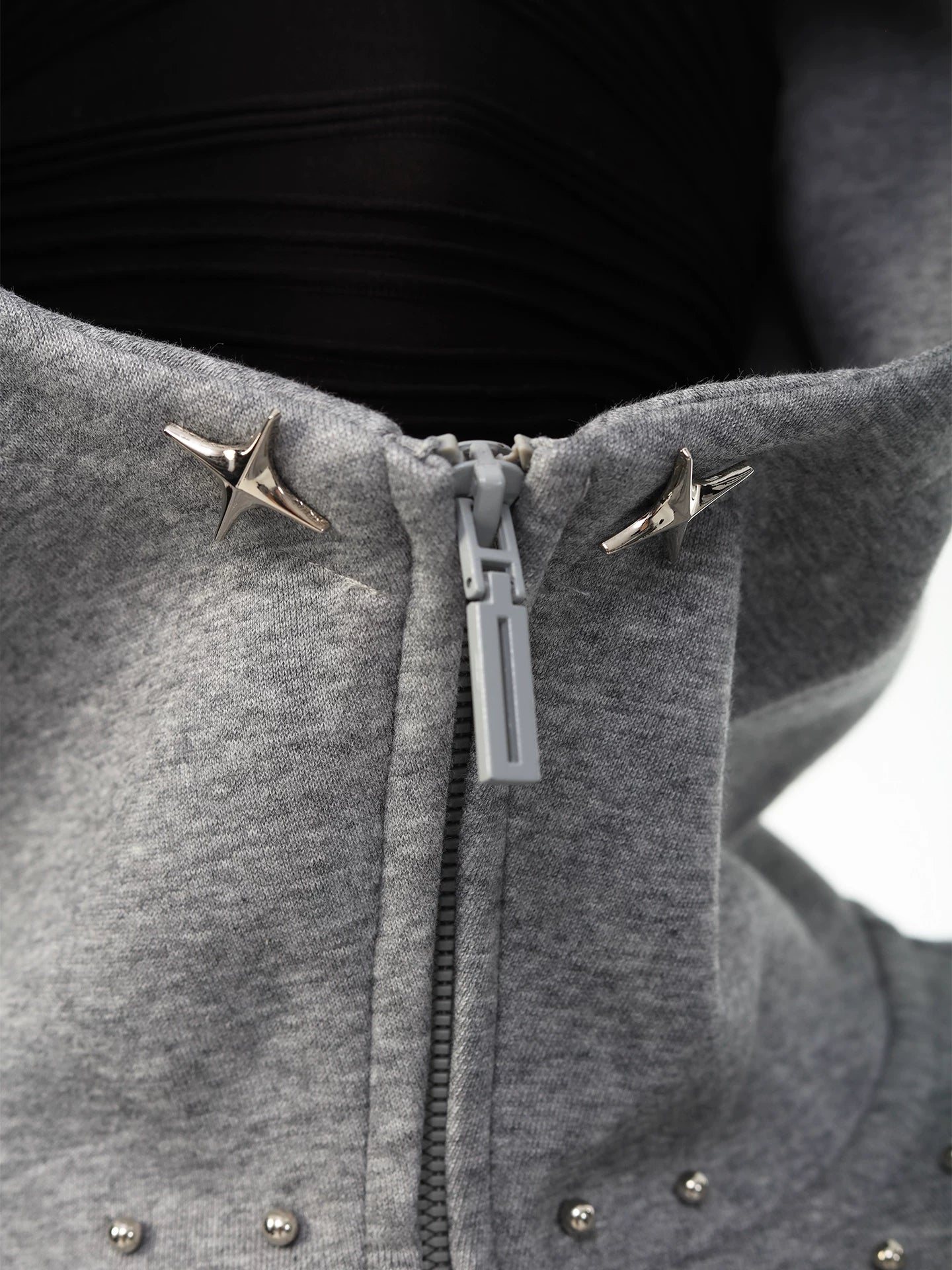 Starlit Spire Studded Logo Hoodie