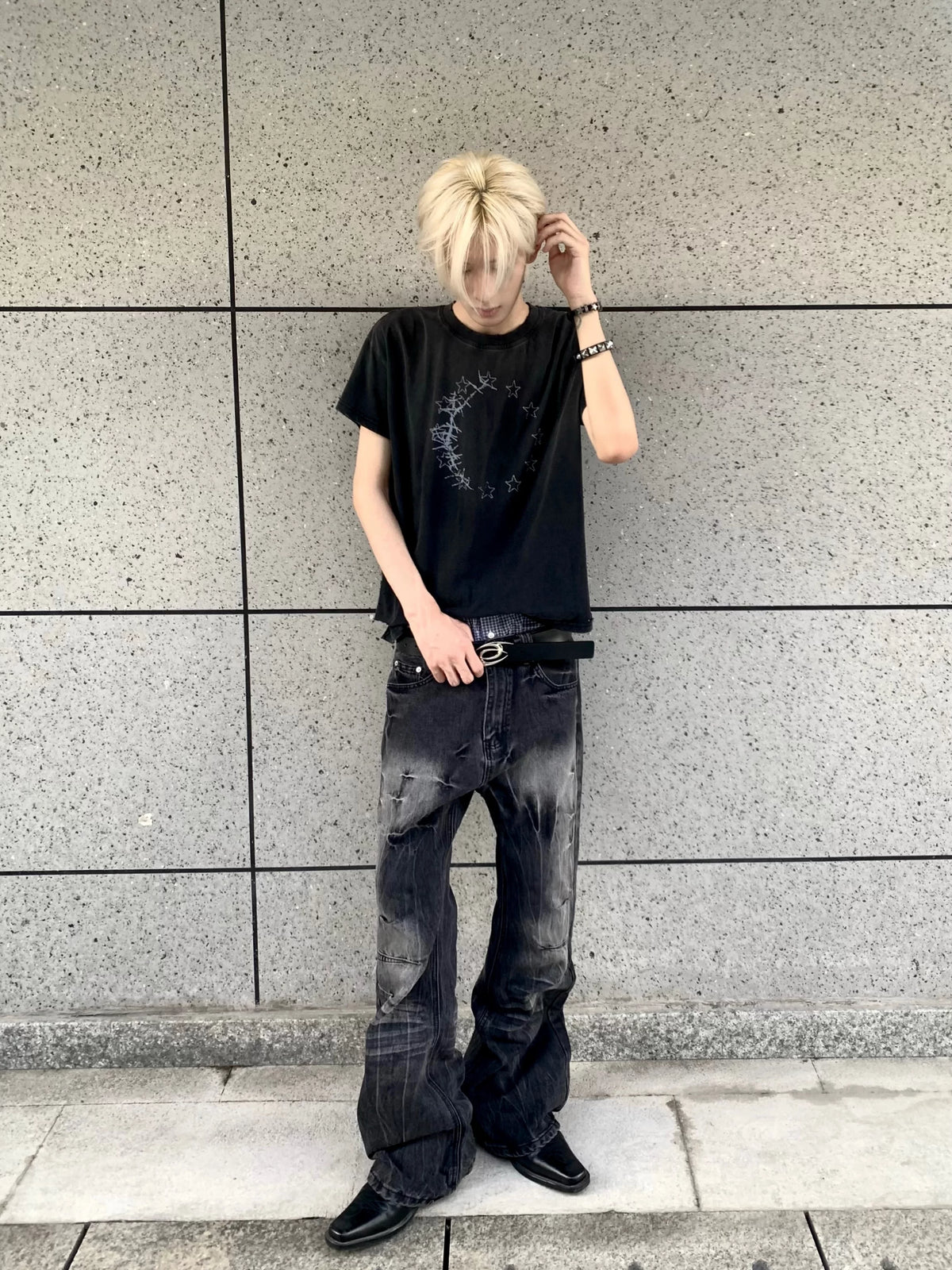 Whiskered Fade Bootcut Denim