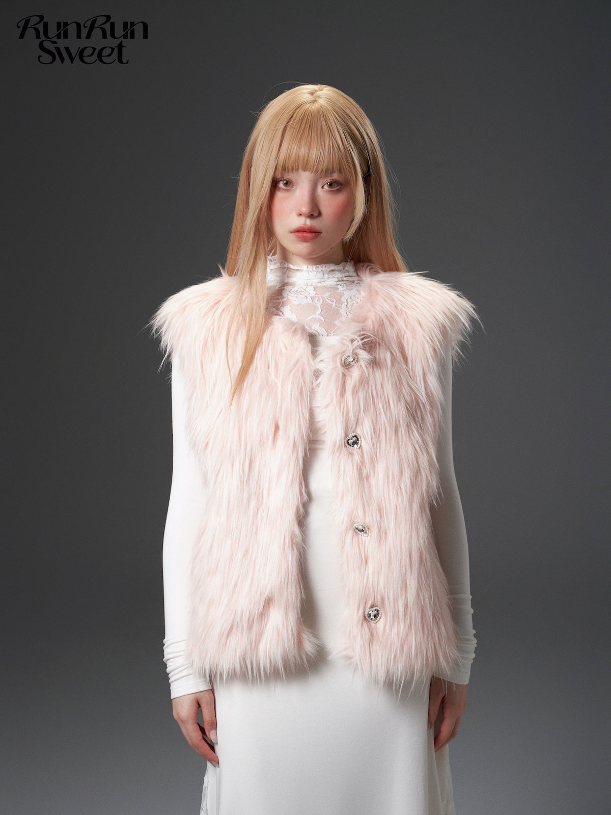 Pink Faux Fur Coat