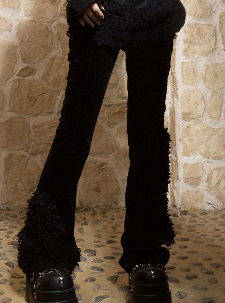 ARIADNAw Distressed Flare Jeans - Black