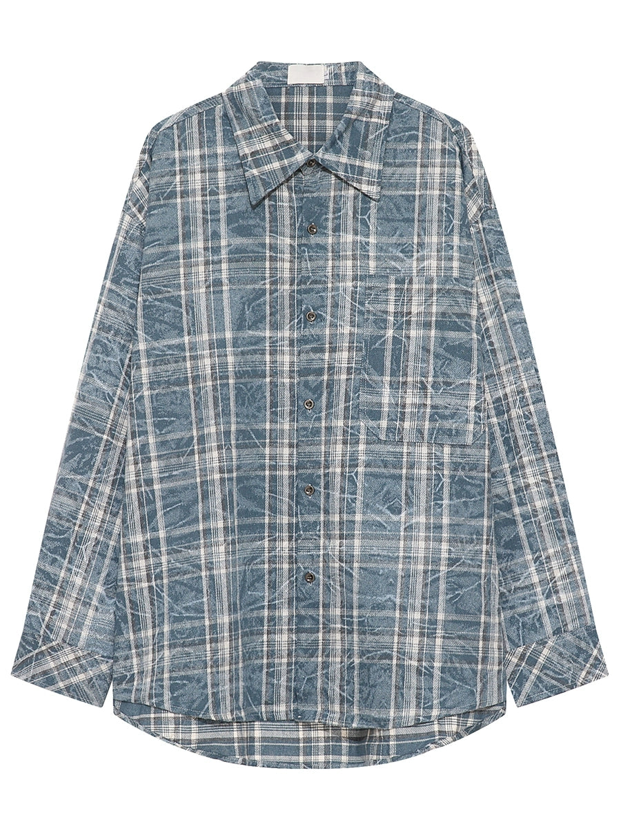 Frost Fade Washed Check Overshirt