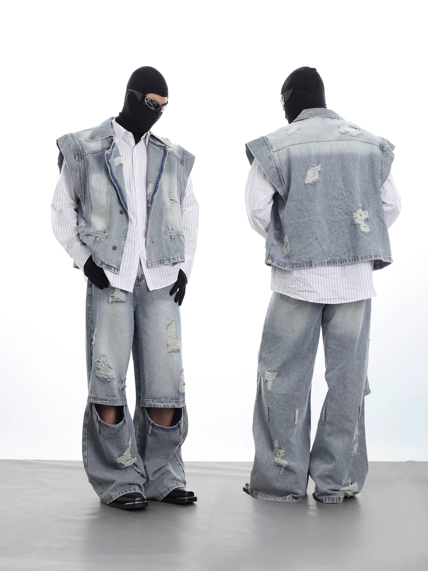 Rogue Fade Layered Denim Vest