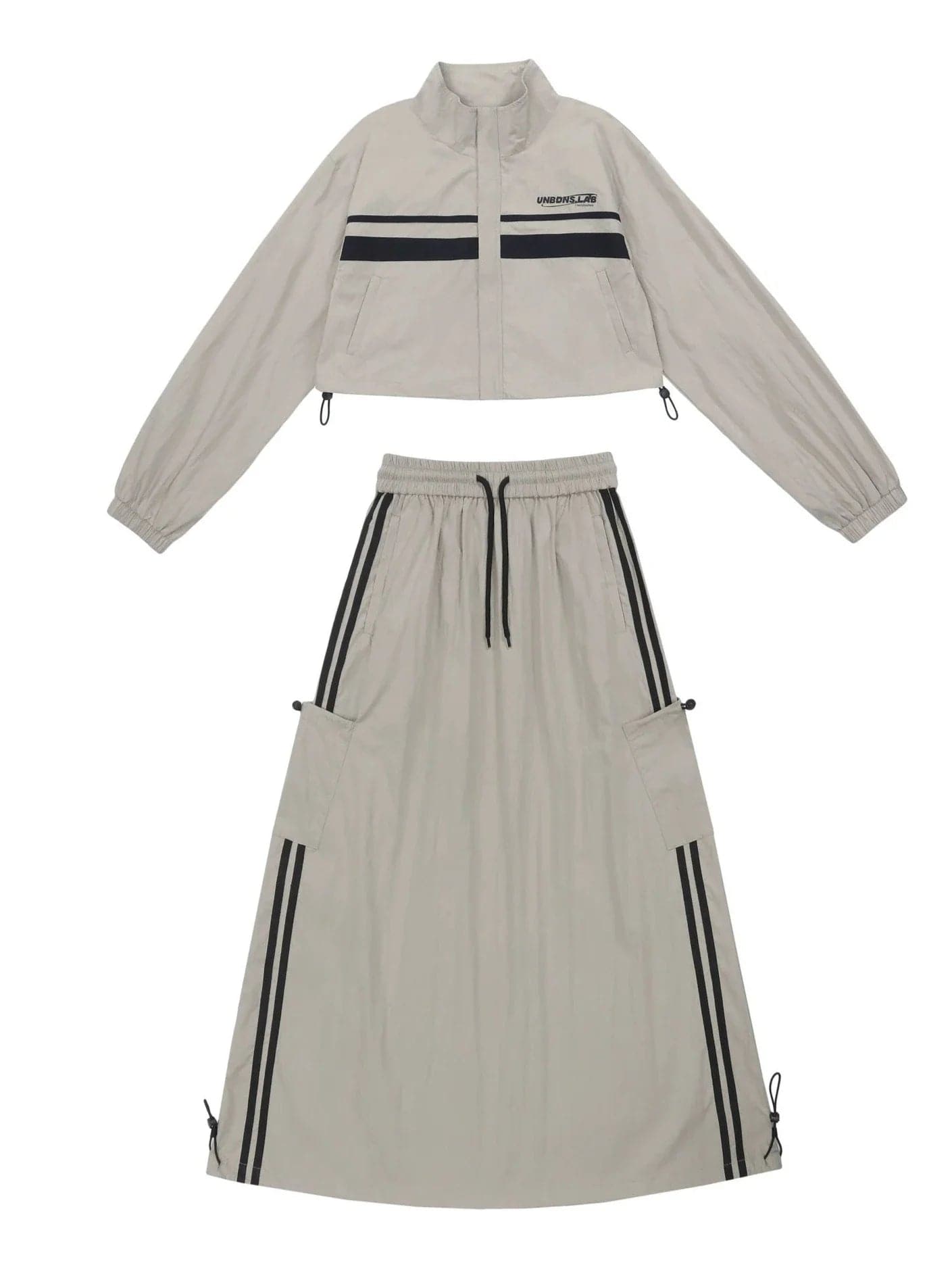 Retro-Inspired American Croptop Jacket And Skirt Set - chiclara