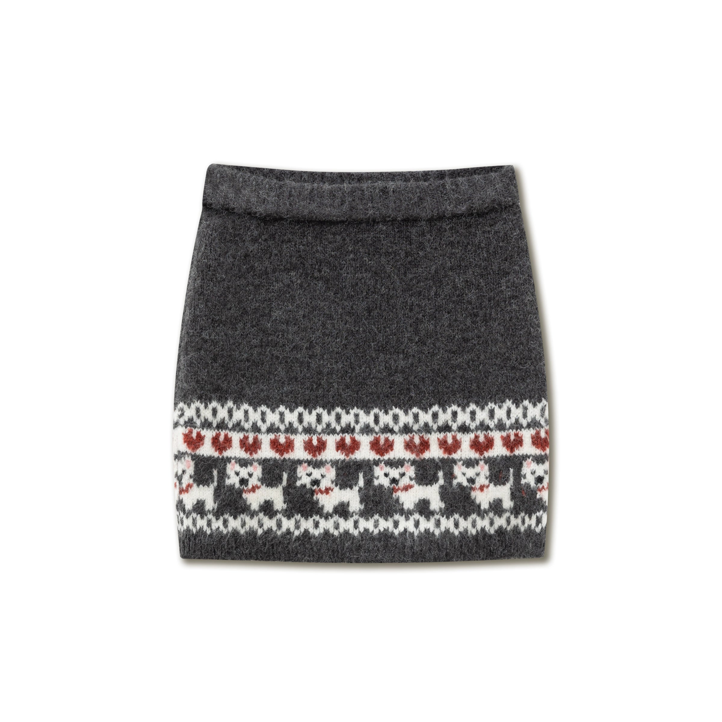 Fair Isle Knit Winter Sweater and Skirt Set