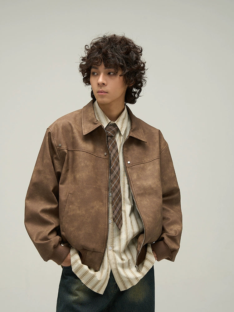 Vintage Faux Leather Jacket