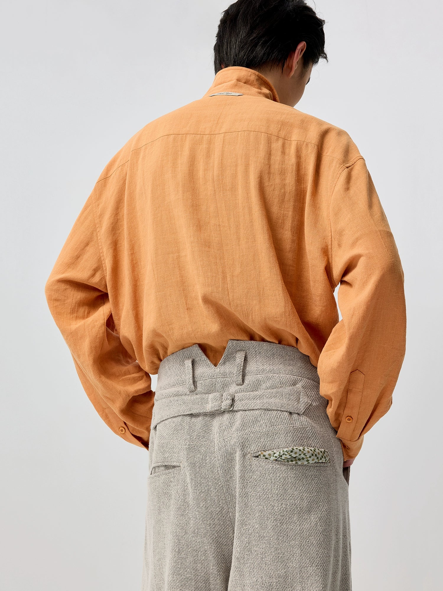 Relaxed Linen Collared Blouse