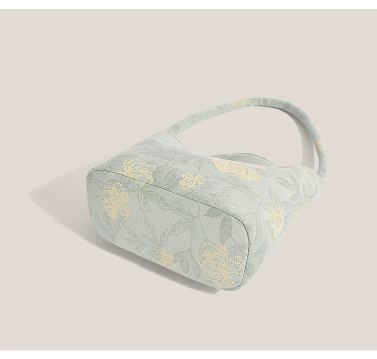 Mint Blossom Hobo Tote