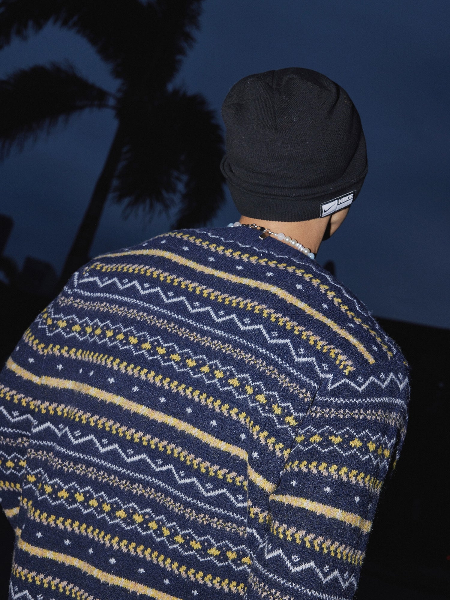 Midnight Fair Isle Knit Sweater